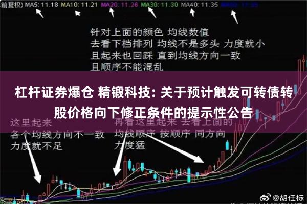 杠杆证券爆仓 精锻科技: 关于预计触发可转债转股价格向下修正条件的提示性公告